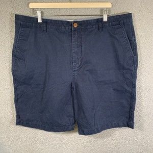 Quiksilver Shorts Mens‎ 40 Navy Blue Chino Flat Front Regular Fit Stretch Casual